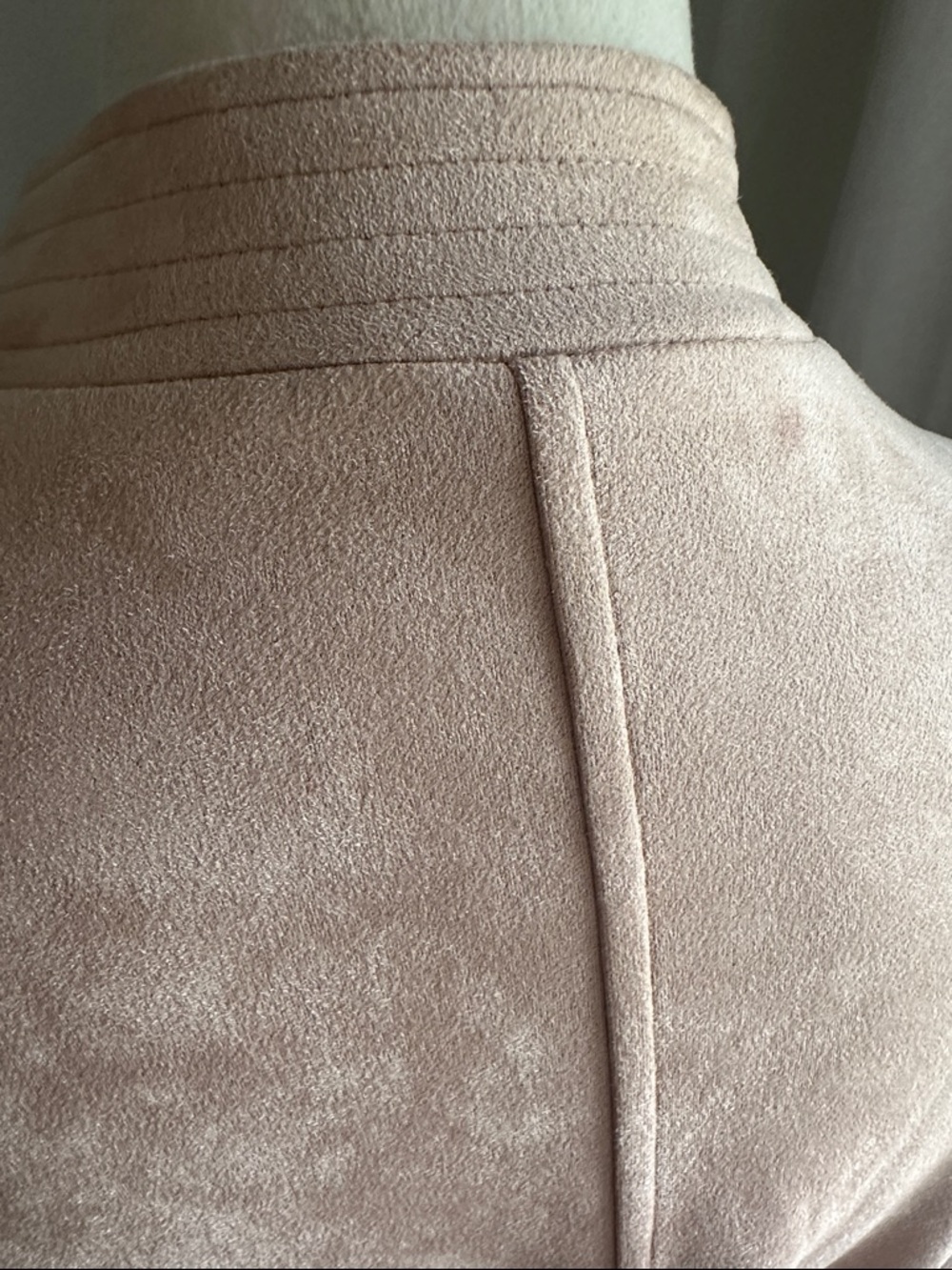 Listicle Faux Suede Drapey Taupe Lightweight Wrap with Tie Belt - Picture 8 of 13